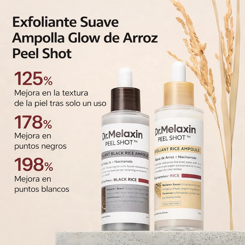 DrMelaxin Duo Exfoliante arroz blanco y arroz negro