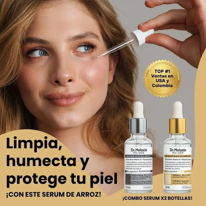 DrMelaxin Duo Exfoliante arroz blanco y arroz negro